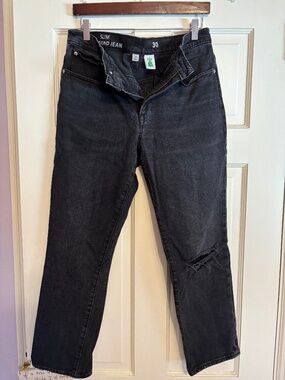 Jcrew Slim boyfriend Jean in black sz 30